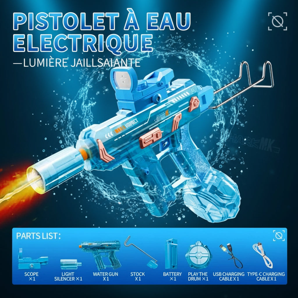 Pistolet à eau électrique absorbant l'eau