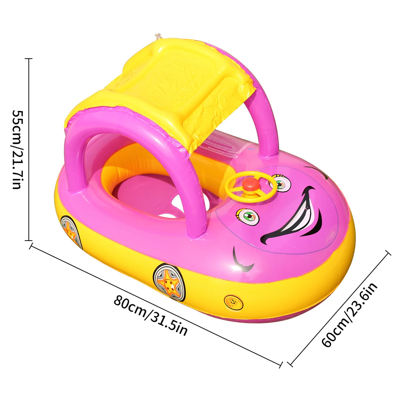 Flotteurs de piscine en forme de voiture pour tout-petits